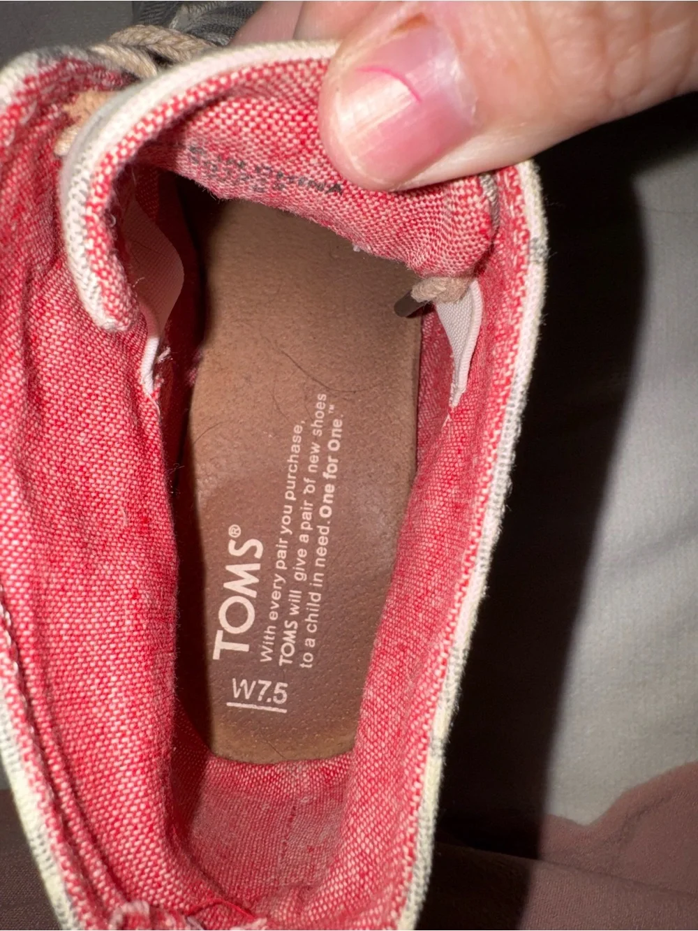 TOMS Women's Gray Camo Canvas Lace-Up Wedge Shoes
